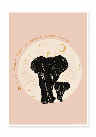 Animal Spirit Poster A1 / Elefanten-Motiv